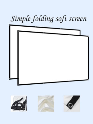 Soft screen high-definition ironable projection screen, suitable for outdoor and indoor use, without drilling holes, hooks and w