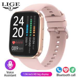 LIGE 2024 Smart Watches Women Smartwatch Ladies Wristwatch Girls Smart Bracelet Bluetooth Call Digital Watches for Android, iOS