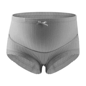 Stretch Rib Cotton Lace Maternity Panties Plus Size 5XL Adjustable Belly Briefs Clothes for Pregnant Women Pregnancy Underwear