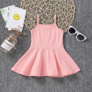 Summer New Cotton Baby Girls Sling Dress Children Casual Style Clothes baby Girl Kids Princess Birthday Sleeveless Dresses