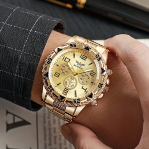 1pc Men’s Watch, Large Dial Business Quartz Wrist Watch