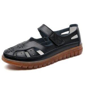 2024 New Summer Women Sandals Ladies Sandals Comfortable Flats Walking Sandals Covered Toe Beach Shoes Woman Footwear