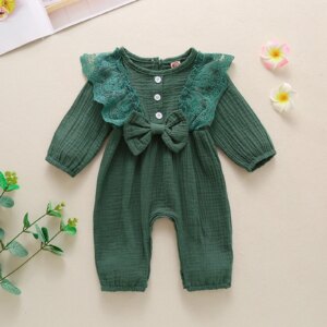 Spring And Autumn Boys Girls Long Sleeve Casual Sweet Long Butterfly Sleeve Baby Romper Outfits Jumpsuit Climbing Suit Baby S