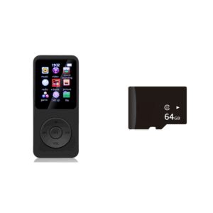 1.8 Inch Color Screen MP3 MP4 Music Player Walkman Bluetooth 5.0 Music Player with FM Radio E-book Recording Built-in Speaker