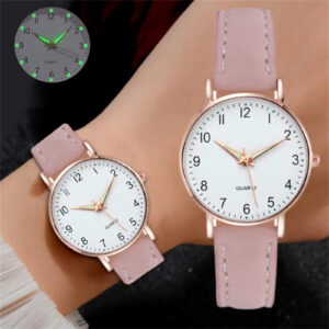 Ladies Diamond-Studded Luminous Retro Female Watch Belt Quartz Watch