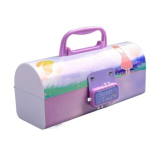 Cute Kawaii Large Capacity Kids Children School Supplies Student Pencil Case Desktop Storage Case Stationery Case Pen Case With Password Lock