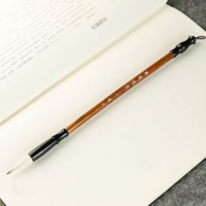 Oil Watercolor Chinese Calligraphy Brush Ancient Oil Painting Traditional Art Paint Brush Wolf Hair Wood Scriptures Writing Brush Practice
