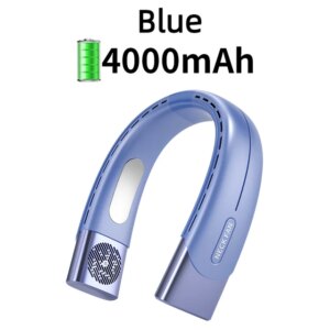 New Portable Neck Fan Cooler 6000mah Rechargeable Mini Electric Fan Small Neck Cooling Fan Bladeless Mini Outdoor Fan