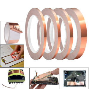 1Pcs DIY Adhesive Conductive Copper Foil Tape 5/3/10/15/20/25/30/35/40/45/50mm Single Sided Conduct Copper Foil Tapes Length 30M