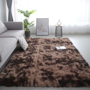 Tie-dye Soft Runner Rugs for Bedroom Living Room Plush Fluffy Mat Shag Furry Area Carpet Anti-Slip for Girls Room Home Decorat