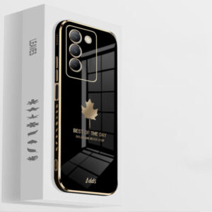 For Vivo V30 Lite Case Shining Maple Leaf Design soft plating Cover For Vivo V30 Lite Back Cover Phone Cases