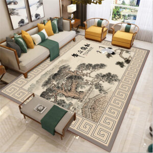 VIKAMA Traditional Chinese Carpet Living Room Tea table Carpet New Chinese Traditional Classical Style Tea Room Zen Study