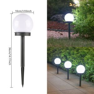 2/1 Pcs Solar Round Ball Light LED Solar Power Light Outdoor Waterproof Garden Decoration Yard Lawn Street Ball Ground Lamp