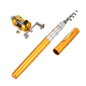 Fishing Rod Reel Combo Kit Set Mini Telescopic Portable Pocket Pen Fishing Rod Pole + Reel Aluminum Alloy Fishing Accessories
