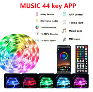 2024 USB Led Strip Lights with Remote APP Control RGB 5050 Led Tape Flexible Ribbon Diode Tape for TV Backlight Room Decoration