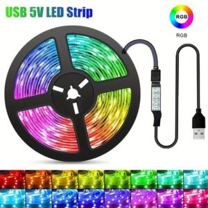 RGB LED Strip Lights APP Control Color Changing Lights with 44 Keys Remote Mode for Room Decoration Bluetooth TV SMD3535