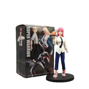 18CM Anime Chainsaw Man Denji Figure PVC Chainsaw Helmet Movable Power Makima Model Toy Boy Collection Ornaments Gifts