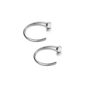 1Pair 316L Stainless Steel Fake Nose Ring for Women, C Shape Clip Lip Ring Cartilage Tragus Helix Ear Piercing Jewelry 6/8/10mm