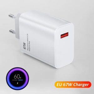 6A 67W Fast Wall Charger for Xiaomi 10 11 12 Lite 13T Redmi Note 10S 11T 12T 13 Pro POCO Turbo Charge Type-C USB Charging Cable