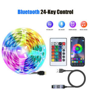 USB 1-30M LED Light Strip RGB 5050 Bluetooth APP Control Luces Led Color Change Lighting Music Sync for Party PC Living Room