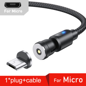 Lovebay Magnetic Cable USB Type C Cable 2.4A 540 Rotate Micro Charger 0.5M 1M 2M Charging Cable For iPhone 13 12 Xiaomi Huawei