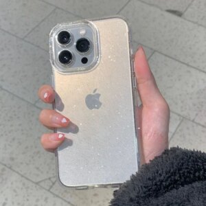 Pink Glitter Bling Clear Soft Case for IPhone 16 15 14 13 11 12 Pro Max Mini Plus X XS XR 15Pro 16Pro I Phone Women Fundas Cover