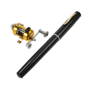 Fishing Rod Reel Combo Kit Set Mini Telescopic Portable Pocket Pen Fishing Rod Po le + Reel Aluminum Alloy Fishing Accessories