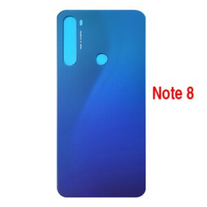 For Xiaomi Redmi Note 8 Back Battery Cover Rear Housing Door Glass Panel Case Replacement Parts with camera lens+With Logo