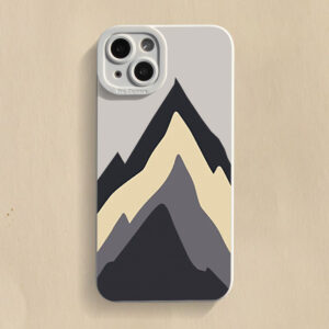 Mountain Peak Silicone Phone Case For iPhone 11 12 13 14 15 Pro Max XS X XR 7 8 14 6 Plus SE 2020 Camera Lens Protection Cover