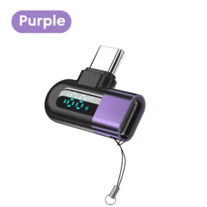 elough 6A Digital Display Type C to Type C OTG Adapter for 120W Fast Charging USB C Cable USB2.0 Connector Conventor