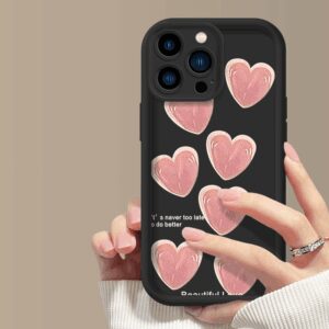 love Silicone liquid phone case, suitable for iPhone 15 14 13 12 11 Pro Max X XR XS 6 6s 7 8 Plus, silicone bumper back cover