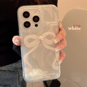 Colored Laser Milky White Pearl Butterfly Phone Case For iPhone15 14 13 12 11 Pro Max X XR XSMAX TPU Cover New Products