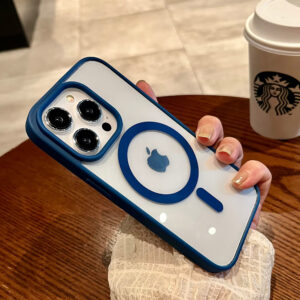 Luxury Magnetic Wireless Charge For Magsafe Case For iPhone 15 14 13 12 11 Pro XR XS Max Shockproof Soft Bumper Cover Clear Case