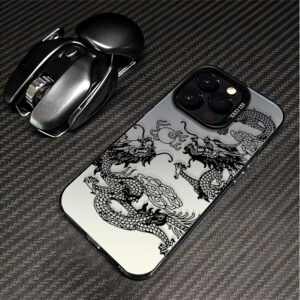 Chinese Dragon Phone Case for Apple iPhone 15 Pro Max 14 13 Plus 12 11 XR X XS 7 8 Funda Plating Matte DBZ Protector Cover