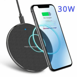 30W Wireless Charger Pad Stand for iPhone 15 14 13 12 11X8 Samsung Xiaomi Phone Chargers Induction Fast Charging Dock Station
