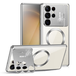 Magnetic Magsafe Fragrance Phone Case For Samsung Galaxy S24 S22 S23 Ultra Aluminum alloy phone holder Protective back Cover