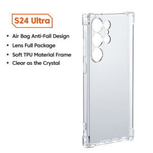 Toocki Four-Corner Drop Resistance Phone Case Transparent Bare Phone Feel Phone Cover Samsung Case S23 24 Plus Ultra A53 A54
