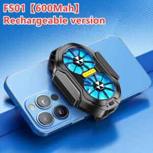 For 4-7 inch rechargeable 600Mah dual fan mobile radiator Back clamp mobile fan For iPhone Samsung universal phone cooling fan