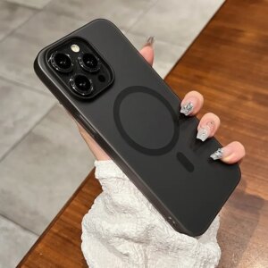 Clear Ultra Thin Matte Case For iPhone 16 15 11 13 12 14 Pro Max Plus For Magsafe Wireless Charge Magnetic Translucent Cover