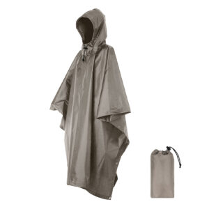 3-in-1 Waterproof Rain Poncho Lightweight Hooded Rain Coat Picnic Mat Blanket Sun Shelter for Outdoor Camping Hiking Climbin