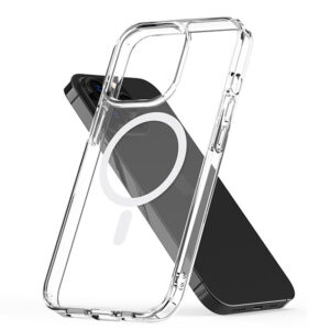 Original For Magsafe Magnetic Wireless Charging Case For iPhone 15 14 Plus 13 12 11 Pro Max Mini Xs XR Transparent Acrylic Cover