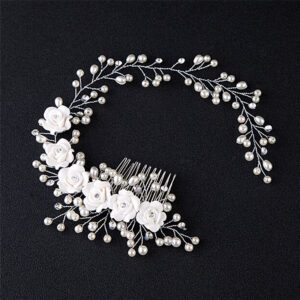 Luxury Wedding Hair Jewelry For Bridal Pearl Hair Comb Hand Made Hair Accessory New