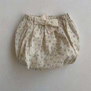 K230103 Children’s Clothing Summer New Newborn Baby Soft Bow Shorts for Toddler Girls Kids Shorts Elastic Waistband Cute Trouser