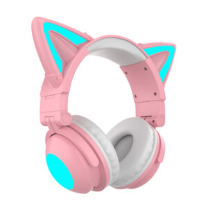 2021 New Girl Cute cat ears wireless cartoon Bluetooth headset ZW-068 gaming headset