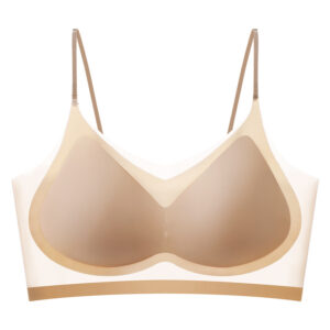 Summer Ultra-thin Ice Silk Beautiful Back Underwear Women’s Seamless Breathable Tube Top Large Chest Small Wrap Chest Anti-light Bra for Women