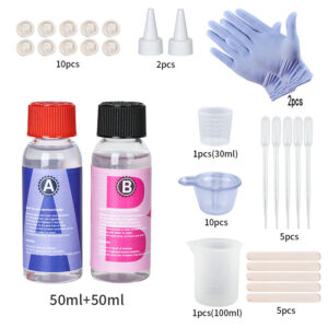 100g Epoxy Resin Kit 1:1 Clear High Gloss & Bubbles Free Art Resin Supplies for Coating and Casting Craft DIY Jewelry Making