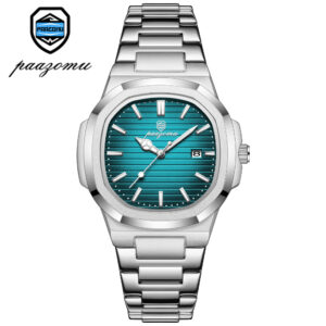 Top-grade Men’s Watches Round Mirror Original Quartz Watch for Man Waterproof Luminous Stainless Steel Wristwatch Male Date Week