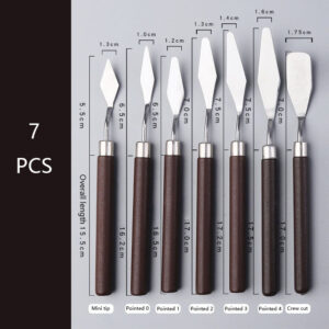 Stainless Steel Oil Painting Knife, Artist Spatula, Art Tools, Stationery, Cake Baking Supplies, Drawing, Cute, 1, 3, 5, 7Pcs