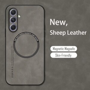 Sheepskin Magnetic Leather Soft Phone Case For Samsung Galaxy A55 A35 A25 A15 A54 A34 A24 A14 A73 A72 A71 A52 A53 A33 A32 4G 5G