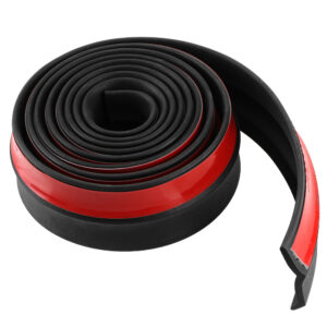 2.5M Car Lip Skirt Protector Exterior Mouldings Car Front Bumper Lip Universal 60mm Width Rubber Strip